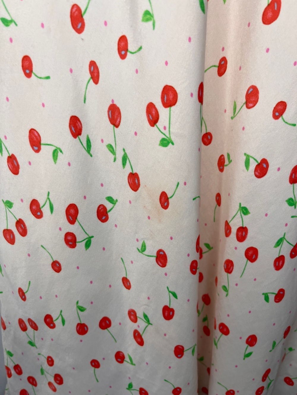 Zara Cherry Print Satin V-Neck Mini Dress USED SIZE XS - Picture 5 of 10